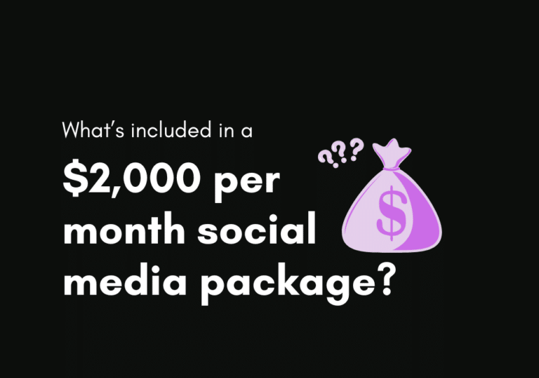whats included in a $2000 per month social media package?